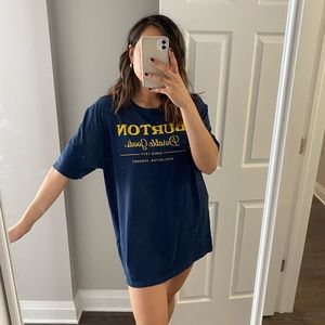 XL Burton Durable Goods Men’s Navy tee with yellow print